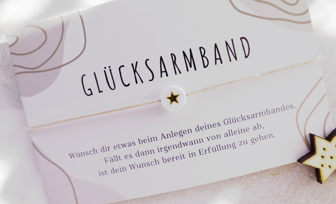STERN Glücksarmband Freundschaftsarmband Gastgeschenke Weihnachten