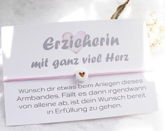 Abschiedsgeschenk Kindergarten Dankeschön für Erzieherin mit Herz Abschied Grundschule Herz Danke Kindergärtnerin Geschenk Karte Spruch