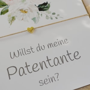Patentante fragen Blumenstrauß Taufpatin Willst du meine Patentante sein? Armband Geschenk für Patentante werden fragen Frage Taufe
