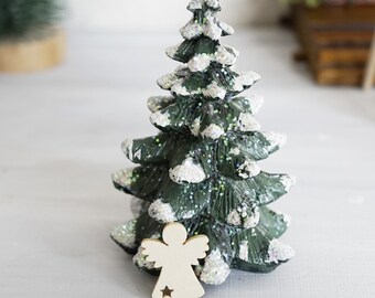 Tannenbaum Mini Holzeisenbahn Puppenhaus Wichtel Spielzeug Teppich Wichteltür Set Weihnachten kleine Geschenke für den Adventskalender