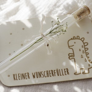 Geldgeschenk Taufe Kommunion Schulkind Schulstart Einhorn Geschenk Geburt Wunscherfüller Reagenzglas Junge Mädchen Karte Geburtstag image 1