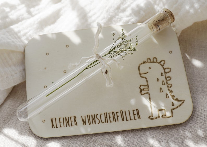 Geldgeschenk Taufe Kommunion Schulkind Schulstart Einhorn Geschenk Geburt Wunscherfüller Reagenzglas Junge Mädchen Karte Geburtstag image 1