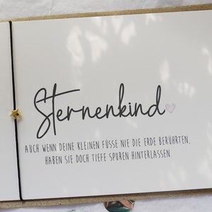 Sternenkind Andenken Armband mit Stern Trauerkarte Karte Erinnerungsarmband