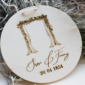 Hochzeitsgeschenk personalisiert Hochzeitsschild Holzschild Name Geschenke zur Hochzeit Deko Einzug Türschild Namensschild Hochzeitsdeko image 3