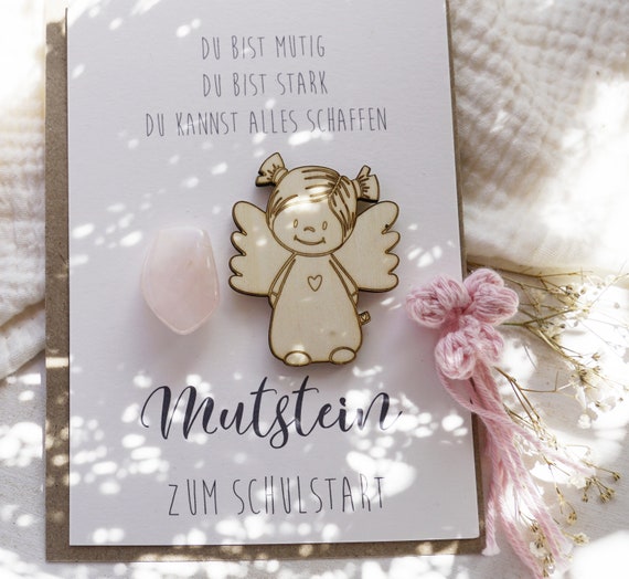 Einschulungs Geschenkset Für Mädchen - Schutzengel Halskette & Armband