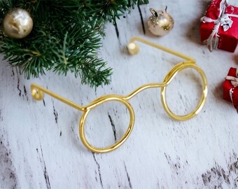 Wichteltür Zubehör kleine Brille Miniaturbrille Wichtel kleine Geschenke für den Adventskalender Holzschuhe Wichtel Backset Backformen