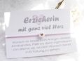 Erzieherin mit Herz Geschenk Abschied Kita Abschiedsgeschenk Armband Herz Dankeschön Geschenk für Lehrerin Geschenk für Erzieherin Schule