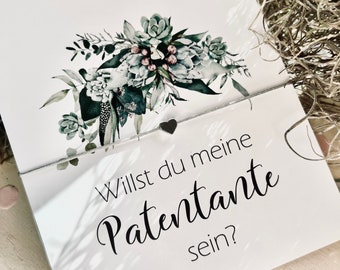 Armband & Karte für Patentante Willst du meine Patentante sein? Geschenk Patentante fragen Frage Geschenkset Karte Armband