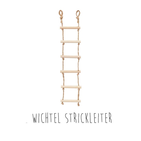 Strickleiter für den Wichtel Leiter Wichteltür Zubehör Wichtelmöbel Holzminiaturen Weihnachten Wichtelstreiche Weihnachtswichtel