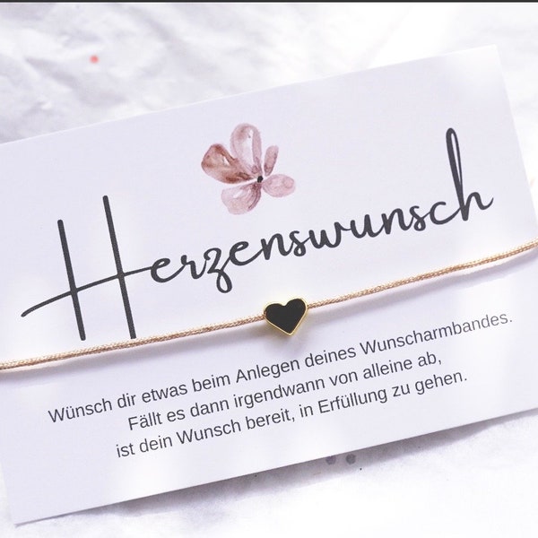 HERZENSWUNSCH Geschenk Erzieherin mit Herz Lehrerin JGA Armbänder Freundinnen Geschenke Wunscharmband Herz Armband  Freundschaftsarmband