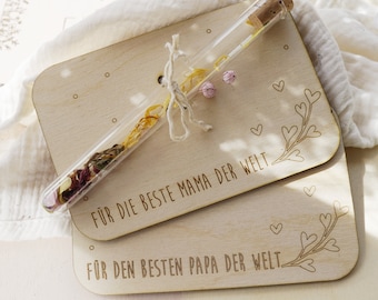 Muttertag Geschenk für Mama Papa Oma Opa Gutschein Vatertag Muttertagsgeschenk Vatertagsgeschenk Geldgeschenk Verpackung Reagenzglas