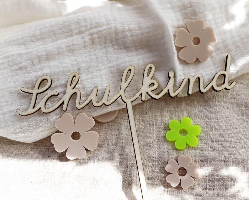 Caketopper Name Taufe Konfirmation Kommunion Neon personalisiert Schulkind bunt Acryl Konfetti Streudeko Schultüte Einschulung Tischdeko image 7