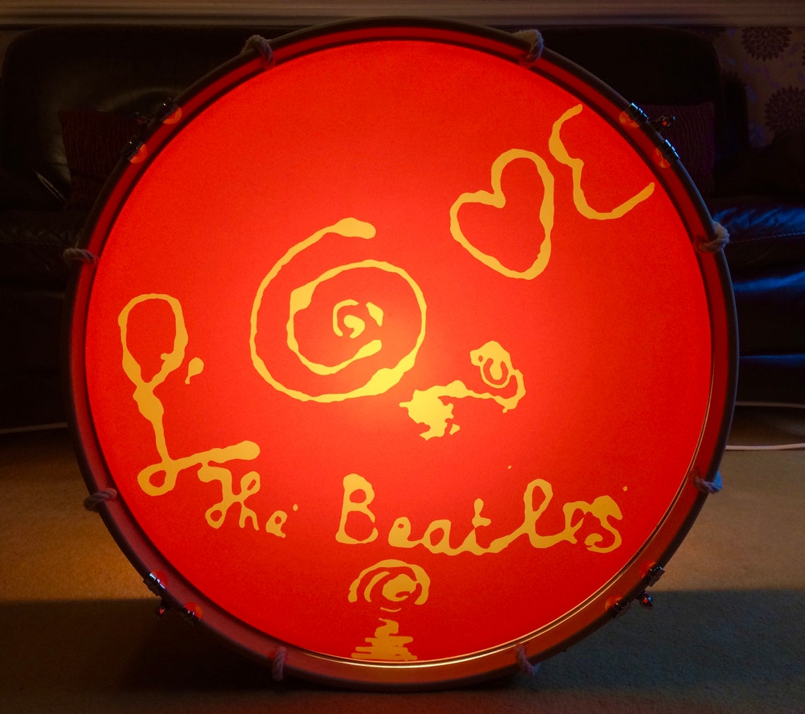 LOVE the 3 Beatles Handmade Light up Bass Drum Gift Etsy