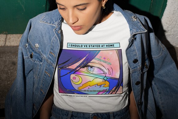 Vaporwave Dua Lipa Break My Heart Inspired Anime Illustration Etsy