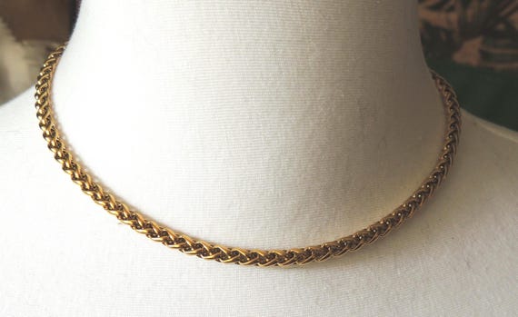 Wheat chain, gold-plated stainless steel, necklace, link chain
