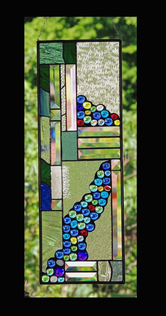 window picture, suncatcher, facets, glass, Tiffany, living