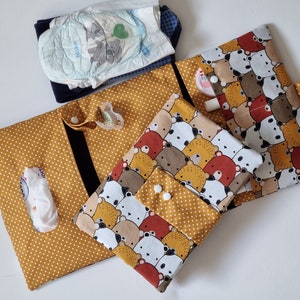 Geburtsgeschenk Jungen Wickeltasche Windeltasche Bär senfgelb