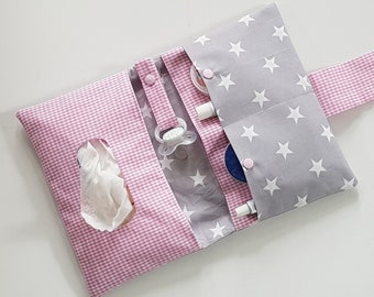 Diaper bag diaper bag grey/pink girl with name possible