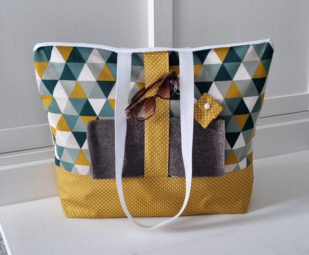 Sommer-Strandtasche Mit Netz & Abteil - Wasserdichte Spa-Tasche Für Pool, Sauna, Strand
