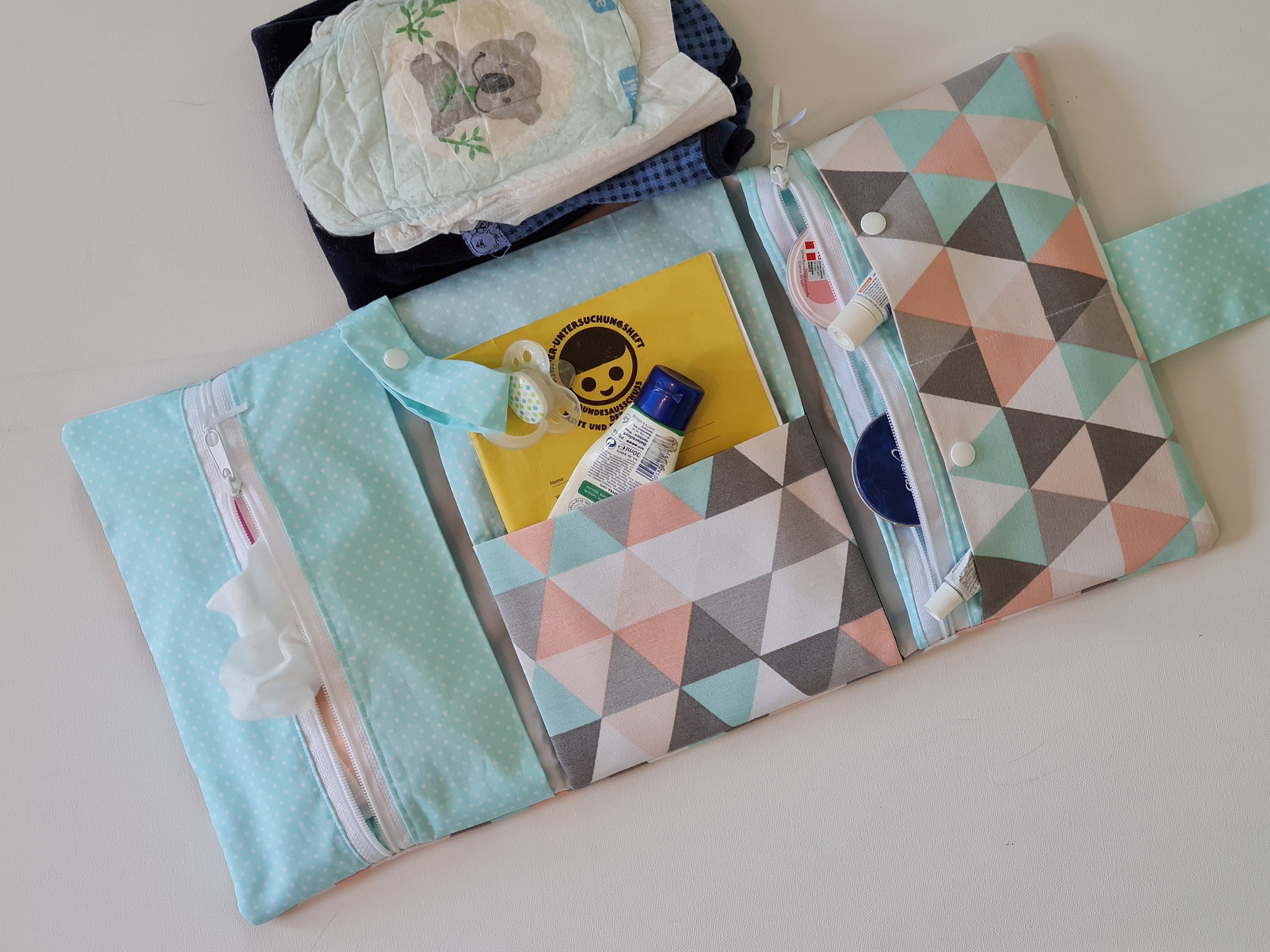 Diaper Bag 2x Zipper Pocket XXL Large 3 Pages Wrap Bag With Etsy UK
