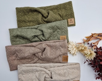 Damen Stirnband aus weichem Zopf Jacquard
