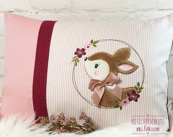 Cuddly pillow with name, children's pillow personalized, girl, pink, baby gift, baby gift personalized,