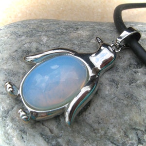 Opalite Pendant Penguin, Gemstone Pendant