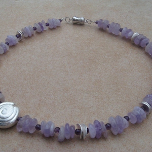 Amethyst-Collier,Edelsteinkette,Edelsteinschmuck