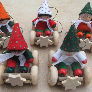 Gnomo, decoración navideña, decoración del árbol de Navidad, colgante para árbol de Navidad, etiqueta de regalo para carrito de mano