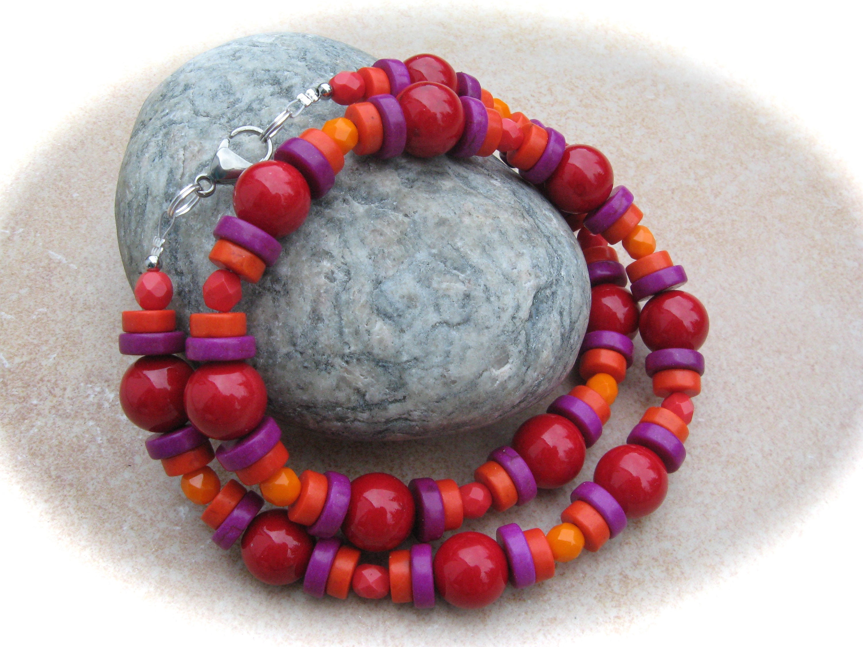 Kette pink orange