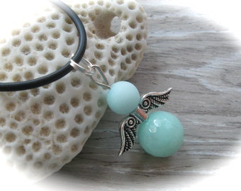 Pendentif Ange Gardien Turquoise Jade