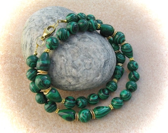 Malachite Necklace,Malachite Necklace,Stone Necklace,Gemstone Necklace,Gemstone Jewelry,Green Necklace