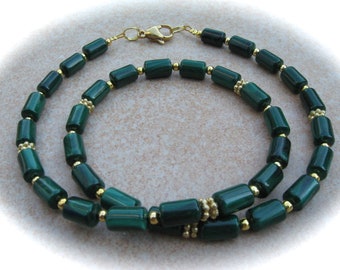 Malachiet ketting, minimalistische ketting, stenen ketting, edelsteen ketting, edelsteen sieraden, edelsteen mix ketting