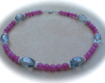 pink-grey jade glass chain