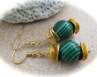 Malachite earrings,gemstone earrings,gemstone jewelry