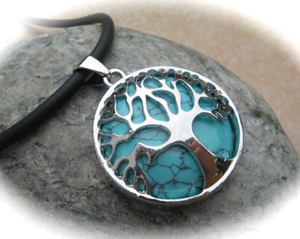 Turquoise Pendentif de vie, pendentif en pierre