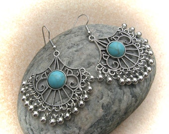 Turquoise Howlith Earrings