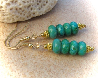 Chrysocolla earrings, gemstone earrings, gemstone earrings