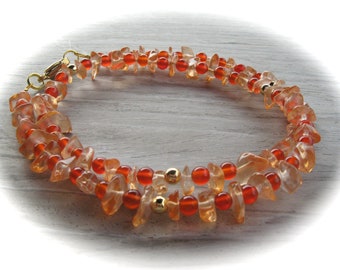 Carneool ketting, edelsteen ketting, zilveren ketting, edelsteen sieraden, stenen ketting