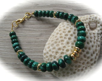 zartes Malachitarmband, Steinarmband, Edelsteinarmband, Malachit, Armband, grünes Armband