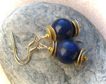 Lapis lazuli earrings, gemstone earrings, gemstone jewelry