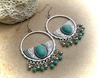 Turquoise Howlith Earrings