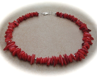 red mother-of-pearl necklace Amore