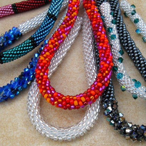 Cheville En Perles De Verre Doré, Cristal Orange Et Marron - 25 Cm - Fait Main