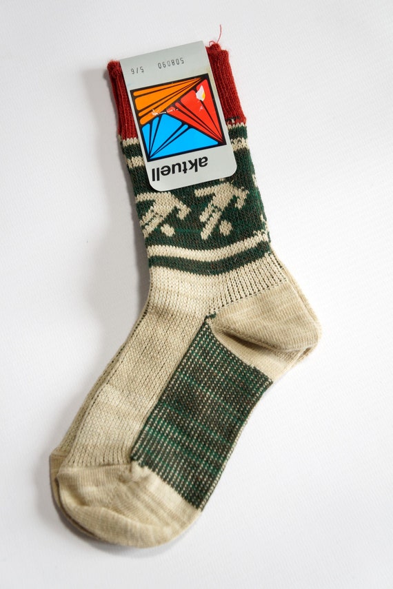 NEW 70s Socks BLau Kids 5-6 Years Stockings One-colorfully WaLdorf ReTro Size 27 28 29 30 VinTAge OLDSChooL Uni