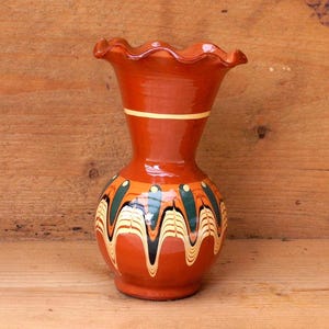 Kleine Bulgarische Vase  Traditionelle bulgarische Volkskunst  Keramikvase  #1776712896