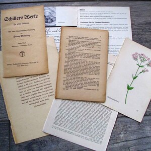 Vintage Papier Set Alte Buchseiten Bastelkit Bild 5