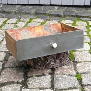 Kleine alte Schublade zum Aufarbeiten  Holzkiste   Aufbewahrung aus Holz  #1795000638