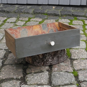 Kleine alte Schublade zum Aufarbeiten  Holzkiste   Aufbewahrung aus Holz  #1795000638