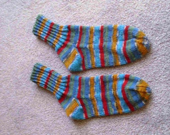 Socken Gr. 36/37   Handgestrickte Socken  Wollsocken